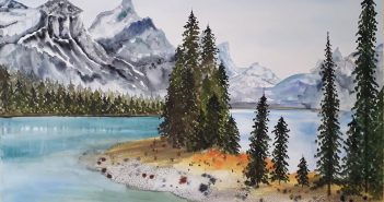 Painting Landscape Bezoek Lake